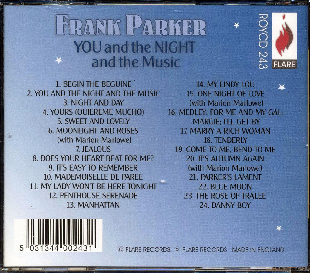 Frank Parker - You And The Night And The Music (24 tracks) Music CD