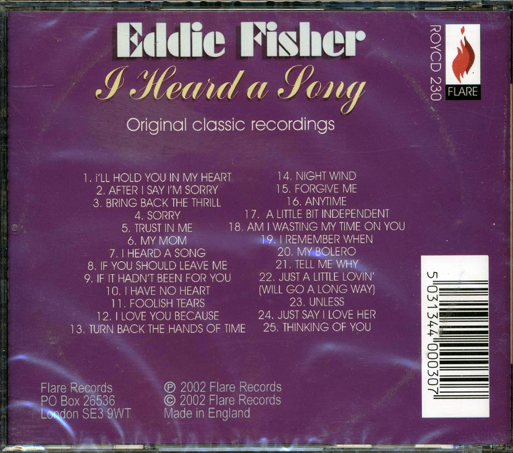 Eddie Fisher - I Heard A Song (25 tracks) Music CD