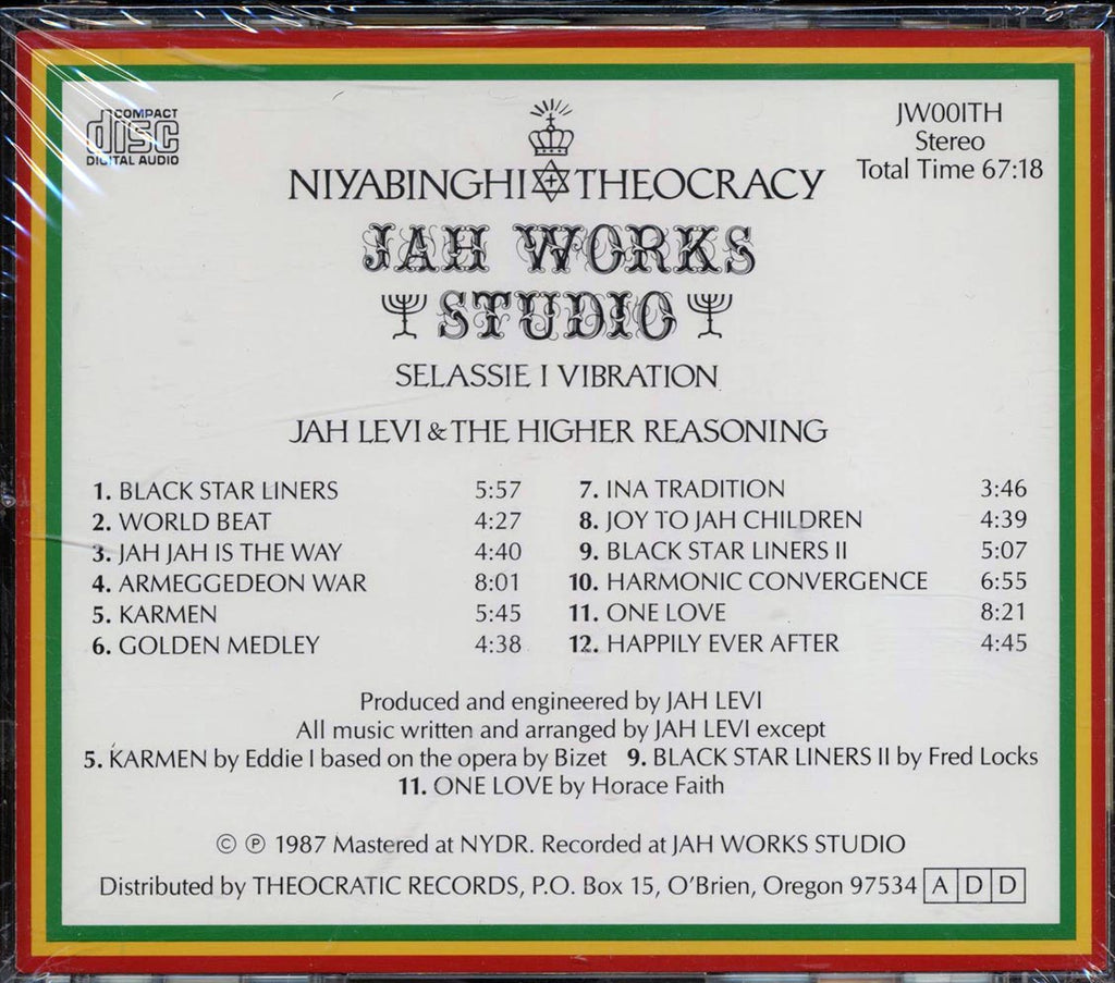 Jah Levi & The Higher Reasoning - Selassie I Vibration Music CD