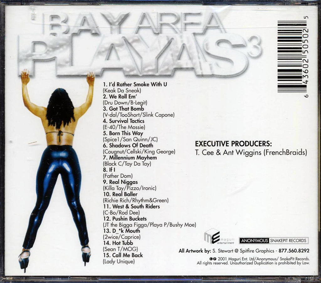 Kiak Da Sneak, Dru Down, B-Legit, Etc. - Bay Area Playas 3: Ghetto Platinum Music CD