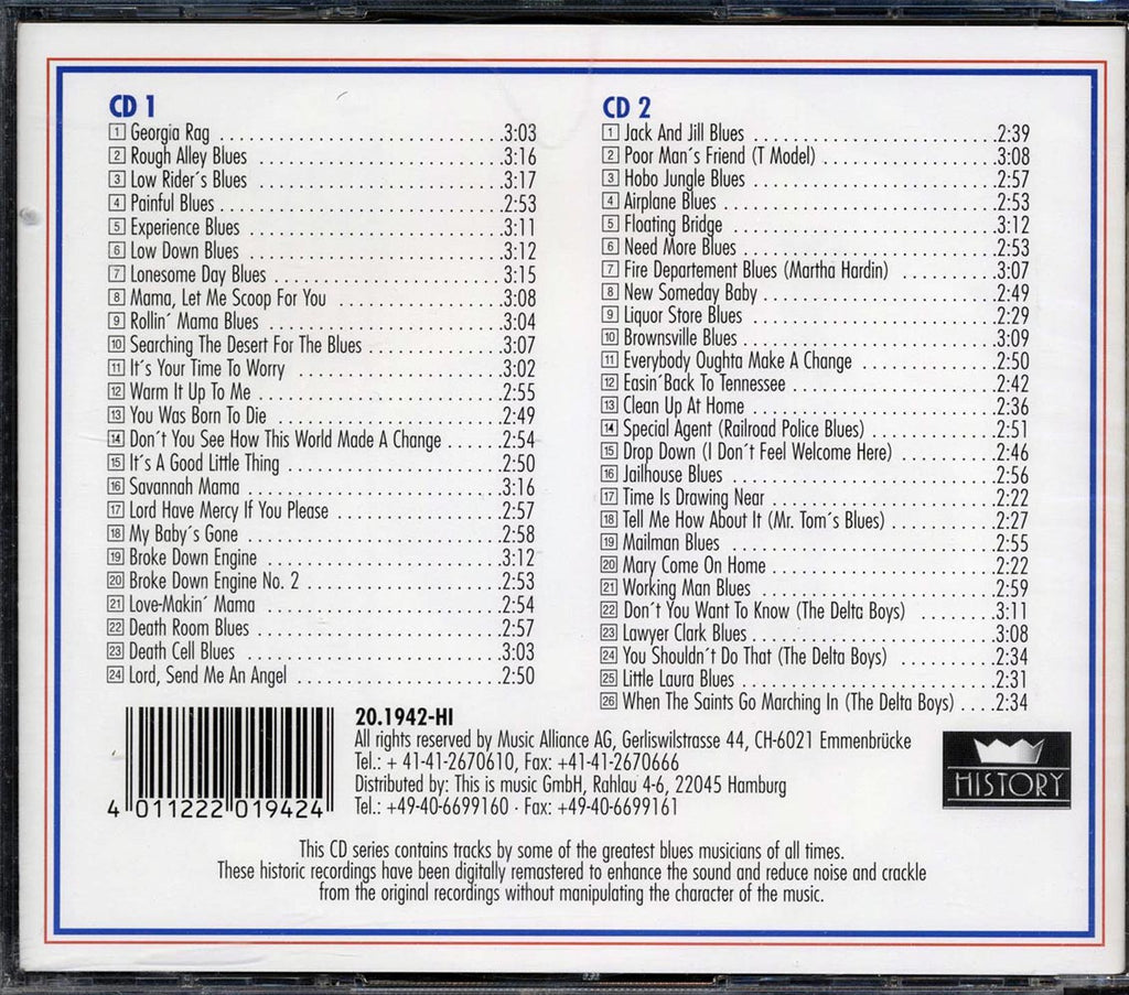 Blind Willie McTell, Sleepy John Estes - Jailhouse Blues (50 tracks) (2xCD) Music CD