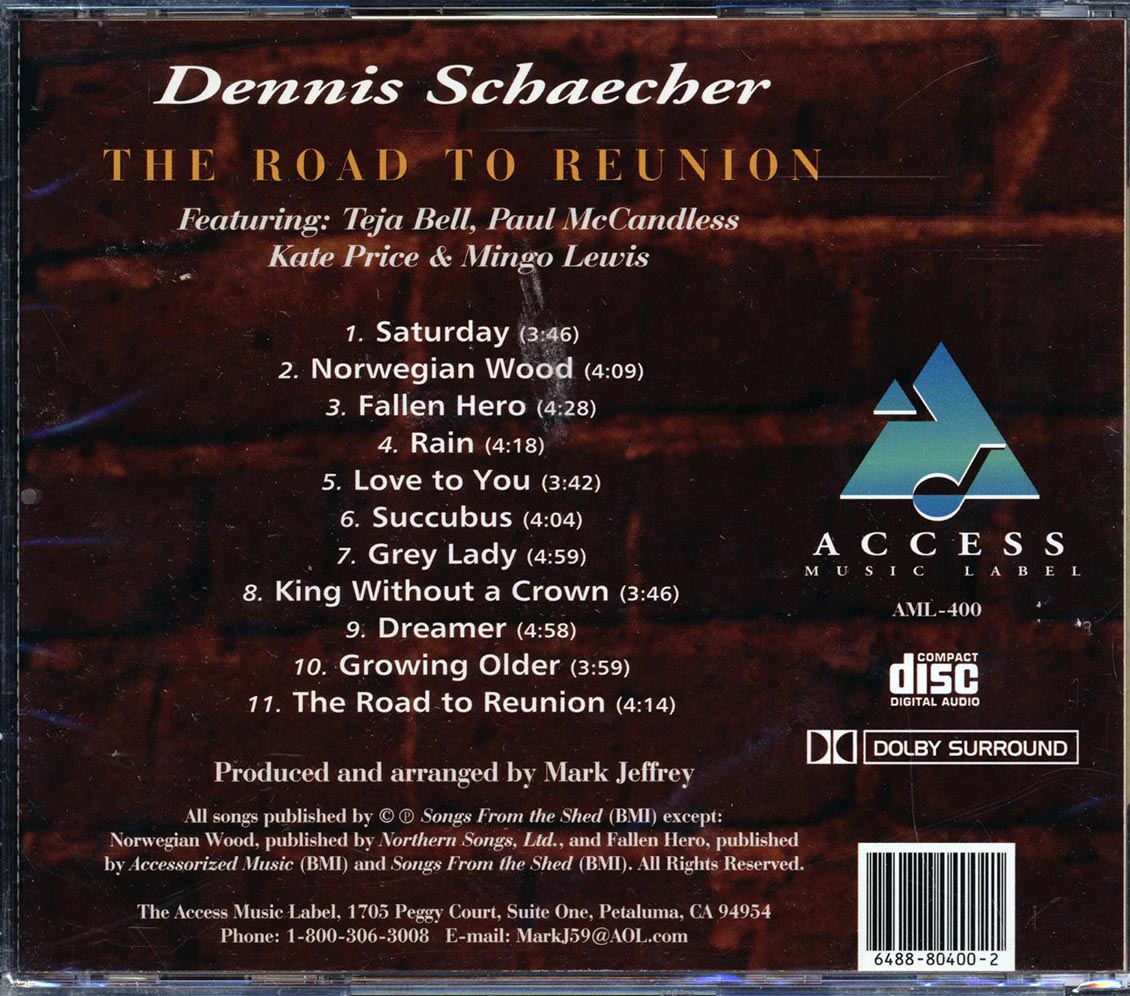 Dennis Schaecher - The Road To Reunion Music CD