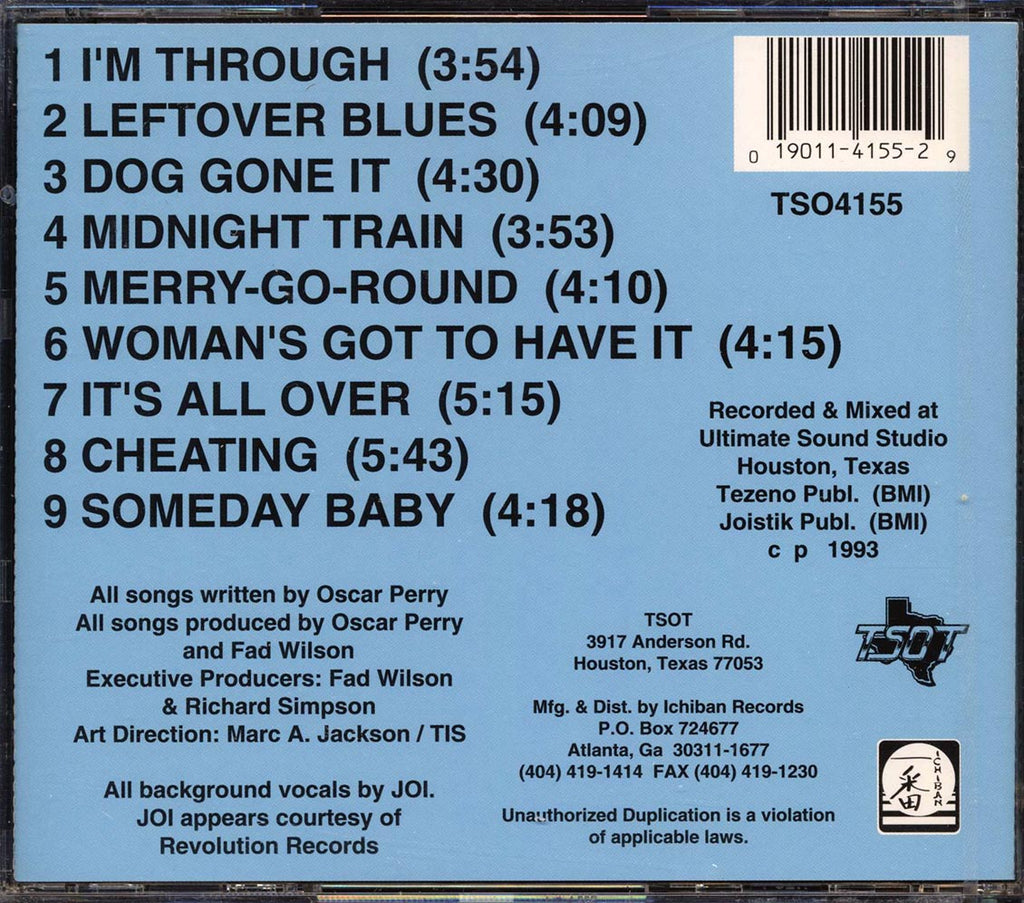 Oscar Perry - Still Blue Music CD