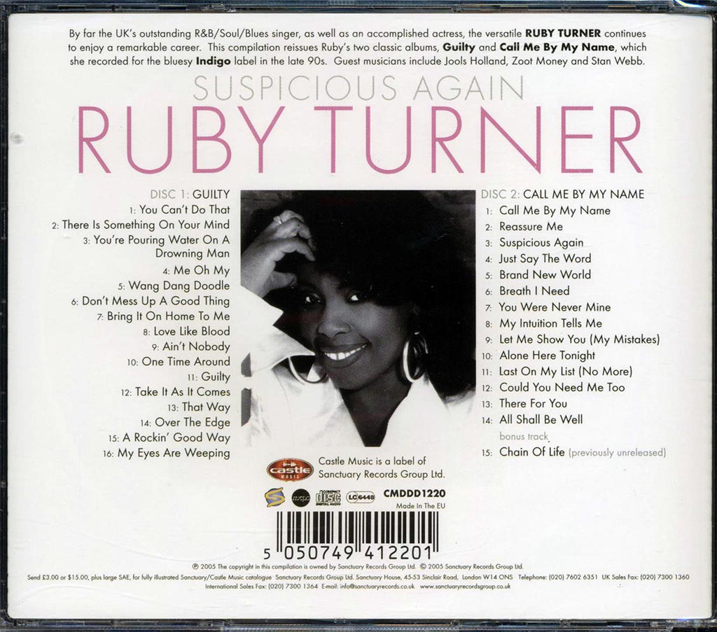 Ruby Turner - Suspicious Again: The Indigo Sessions 1996-98 (31 tracks) (2xCD) Music CD