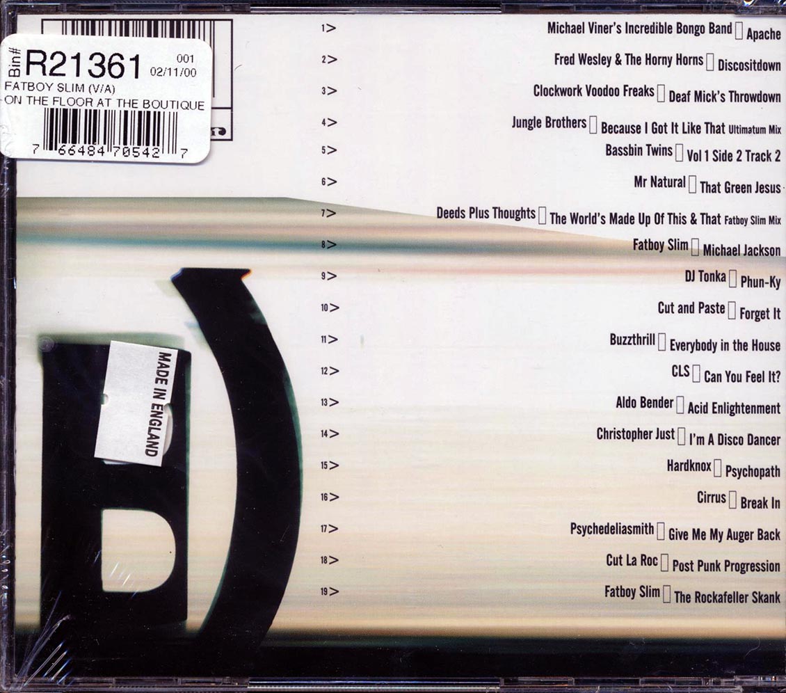 Fatboy Slim - On The Floor At The Boutique Music CD