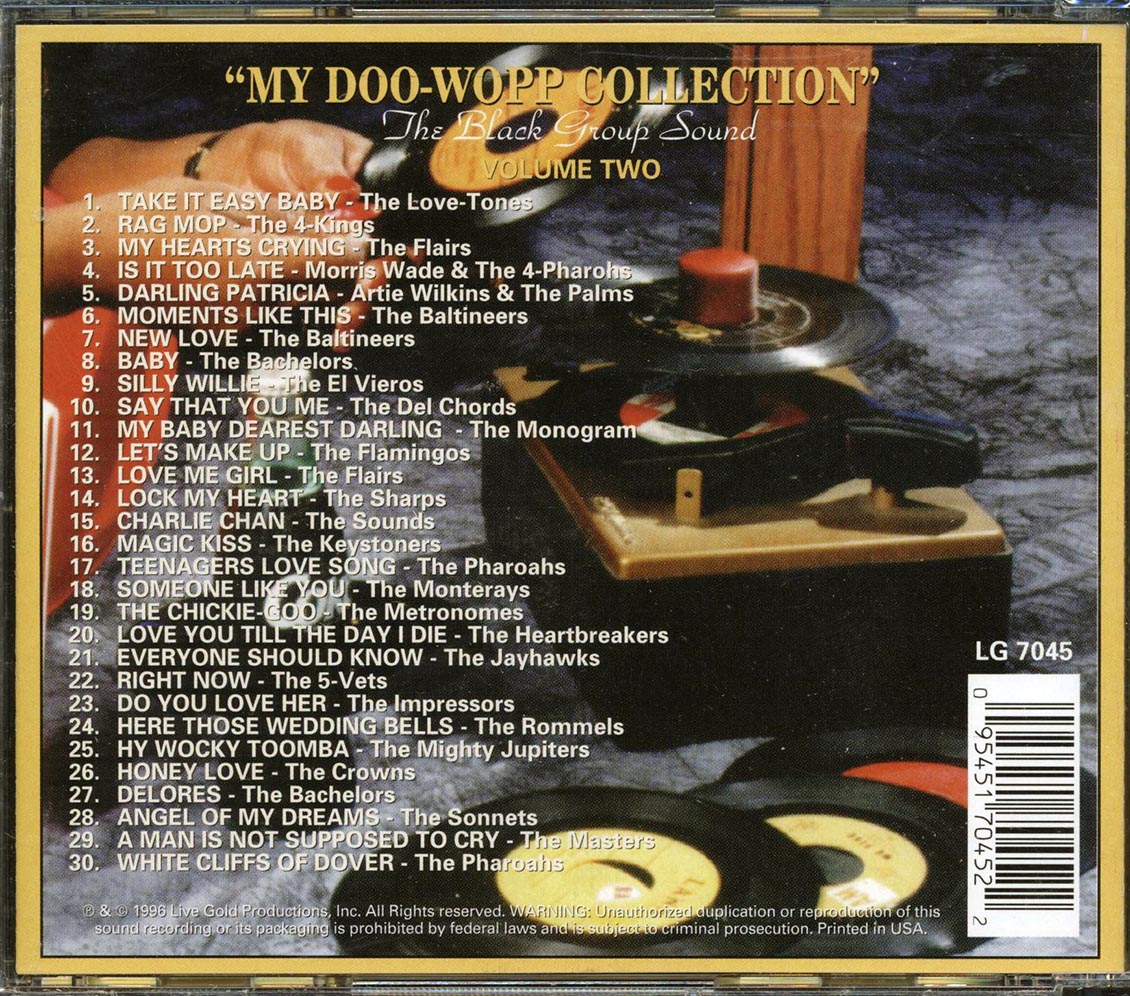 The Love-Tones, The Flairs, The Four Kings, The Baltineers, Etc. - My Doo-Wopp Collection: The Black Group Sound Volume 2 (30 tracks) Music CD