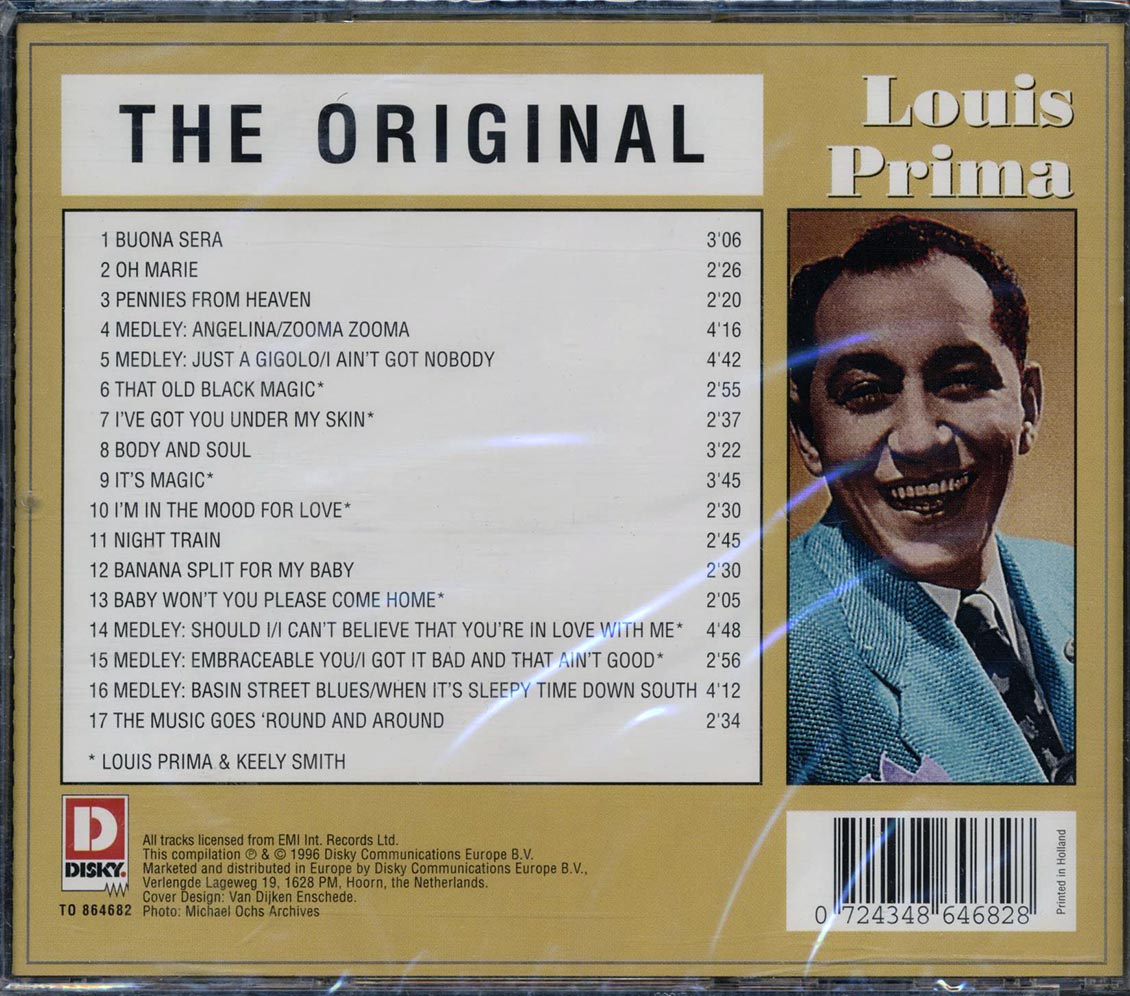 Louis Prima - The Original Music CD