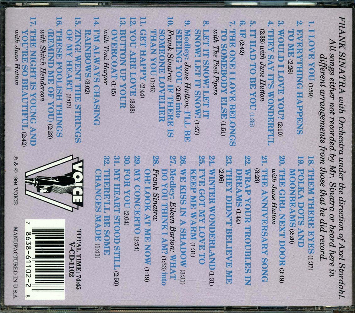 Frank Sinatra - There'll Be Some Changes Made: The Rarities 1950-1951 (32 tracks) Music CD