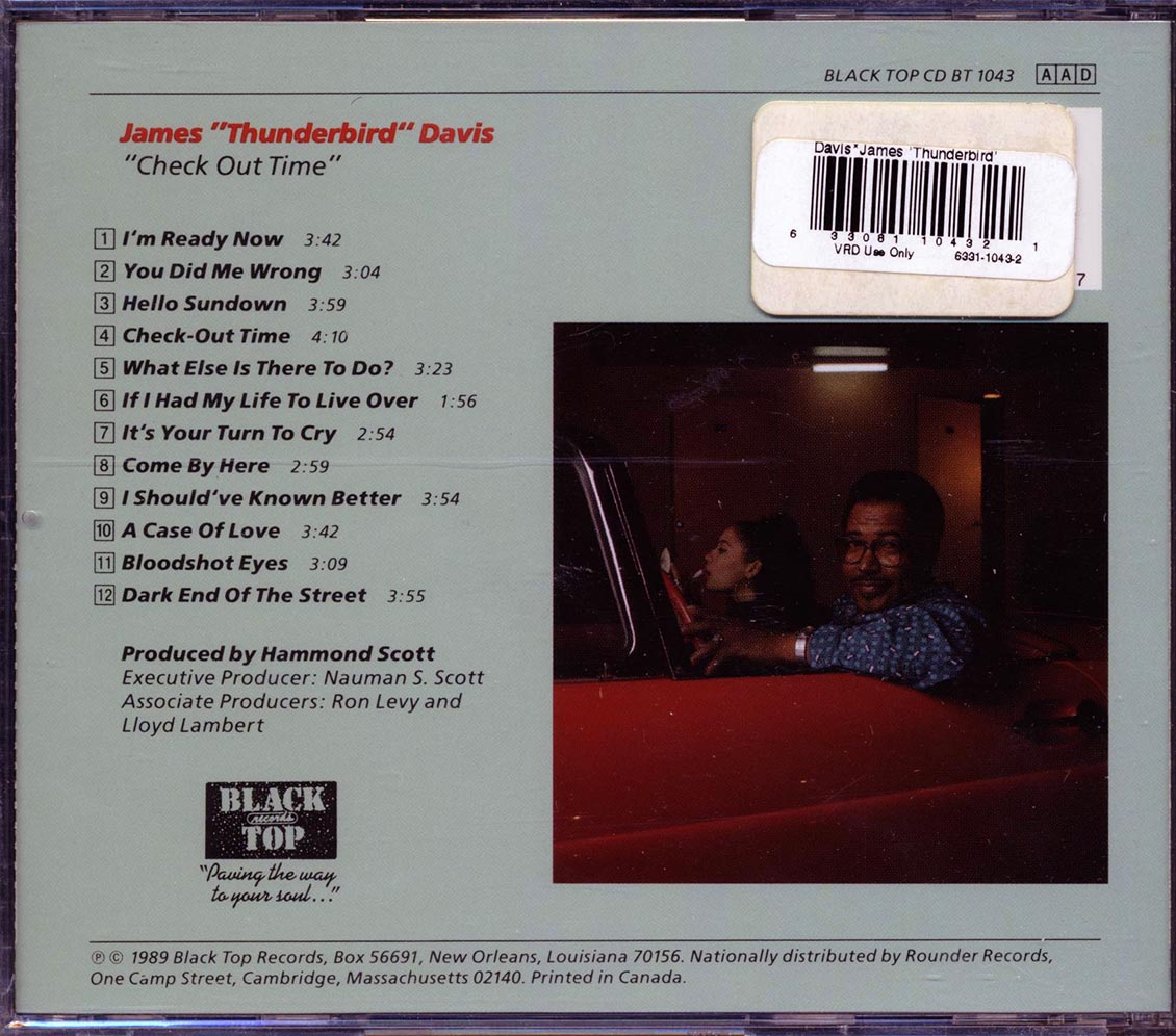 James Thunderbird Davis & The Black Top All Stars - Check Out Time Music CD