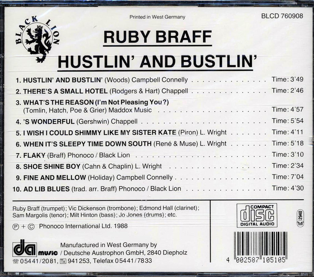 Ruby Braff - Hustlin' And Bustlin' Music CD