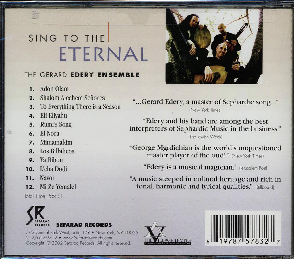 The Gerard Edery Ensemble - Sing To The Eternal Music CD