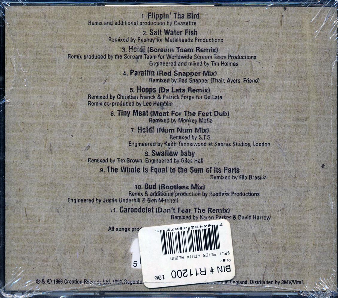 Ruby - Salt Peter Remixed: Revenge, The Sweetest Fruit Music CD