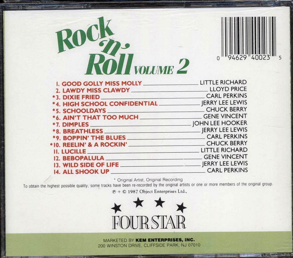 Little Richard, Jerry Lee Lewis, Carl Perkins, Etc. - Rock 'N' Roll Volume 2 Music CD