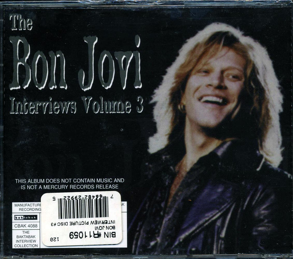 Bon Jovi - The Bon Jovi Interviews Volume 3 Music CD