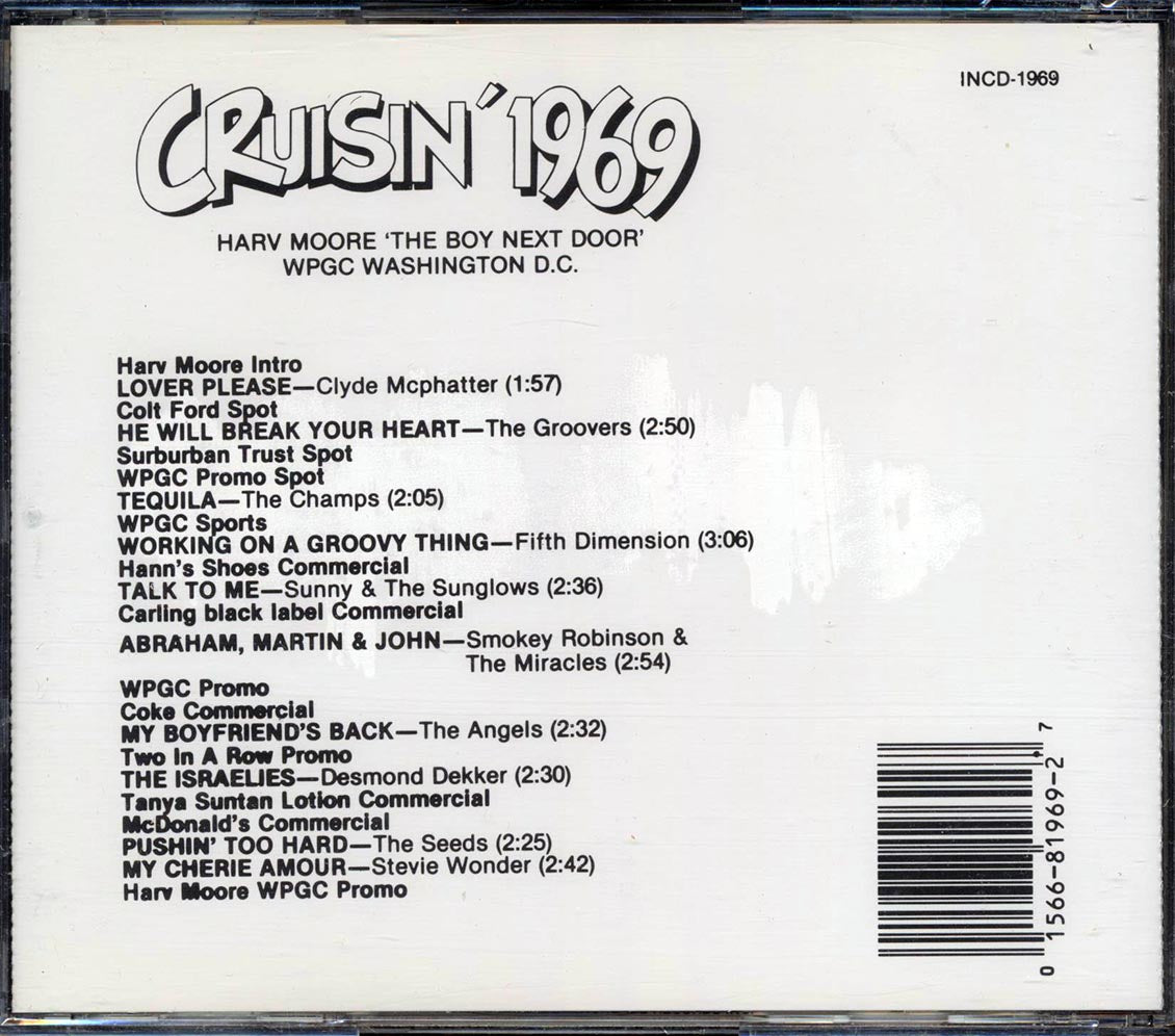 Harv Moore, Clyde McPhatter, The Groovers, Etc. - Cruisin' 1969 Music CD
