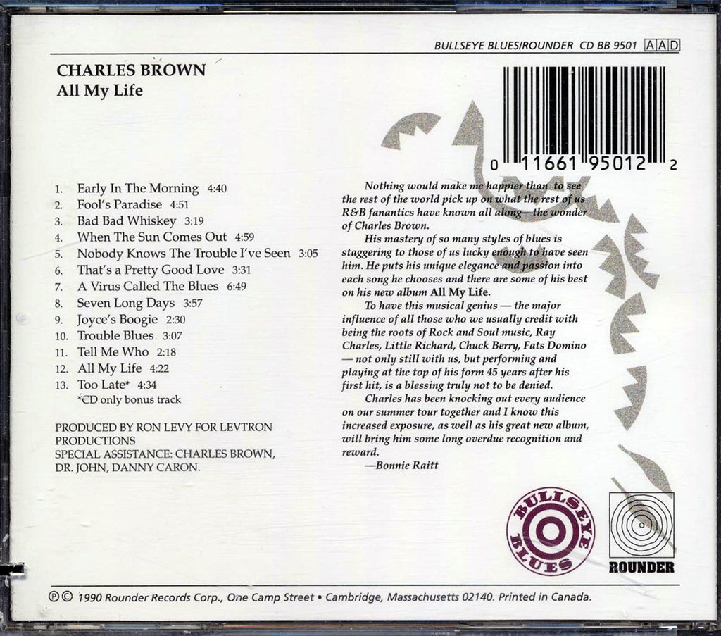 Charles Brown - All My Life (marked/ltd stock) Music CD