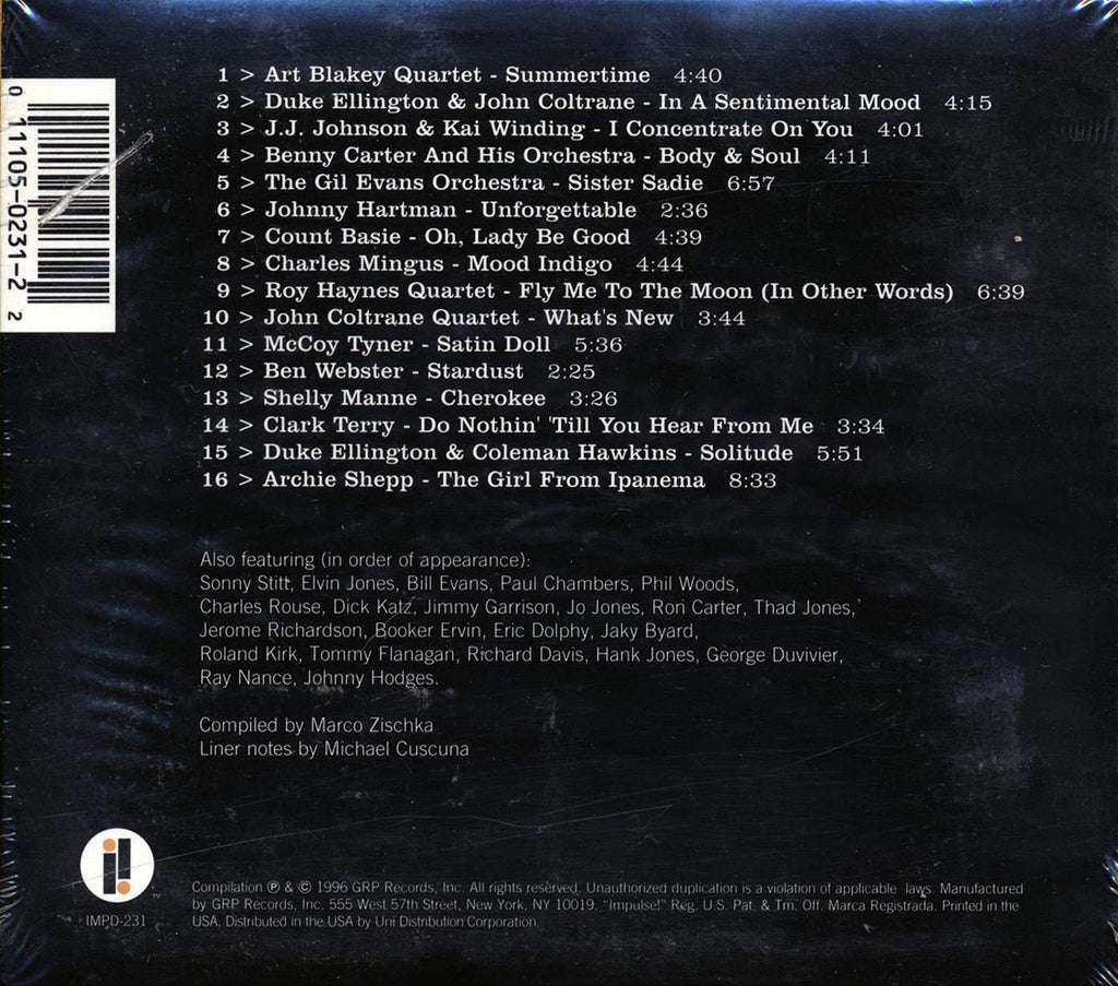 John Coltrane, Art Blakey Quartet, Duke Ellington, Etc. - Standards On Impulse! (promo) (marked/ltd stock) (deluxe 3-fold digipak) Music CD