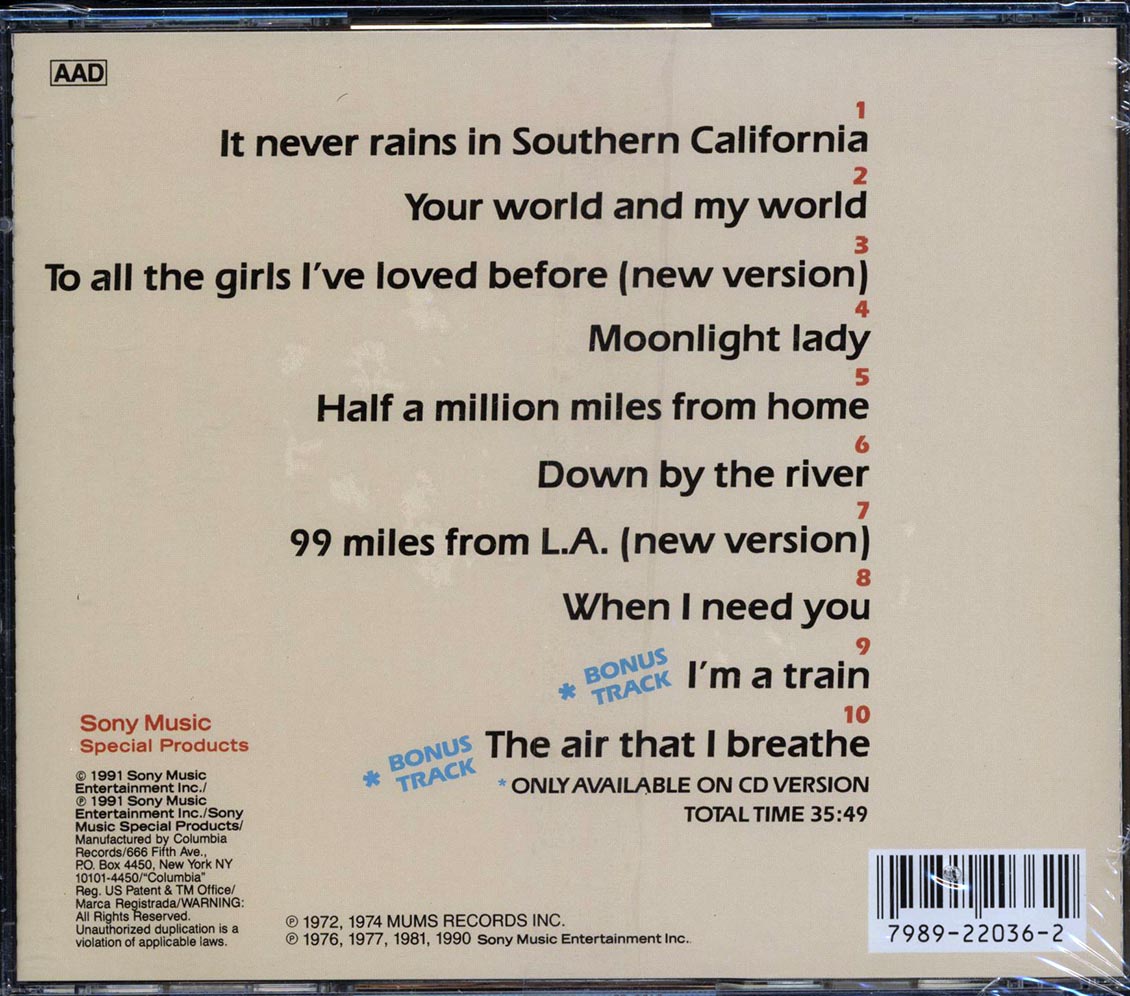 Albert Hammond - Songsmith (marked/ltd stock) Music CD