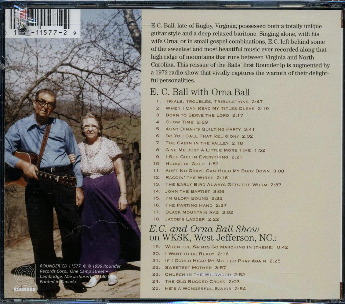 EC Ball, Orna Ball - EC Ball With Orna Ball (25 tracks) (marked/ltd stock) (remastered) Music CD