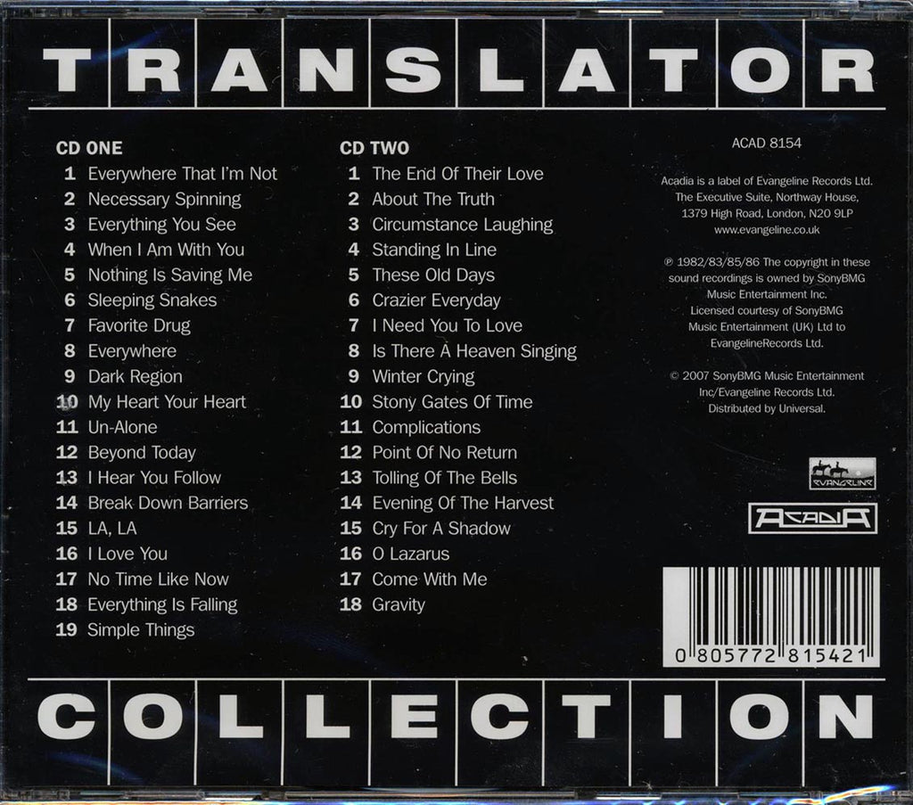 Translator - Collection (37 tracks) (2xCD) Music CD