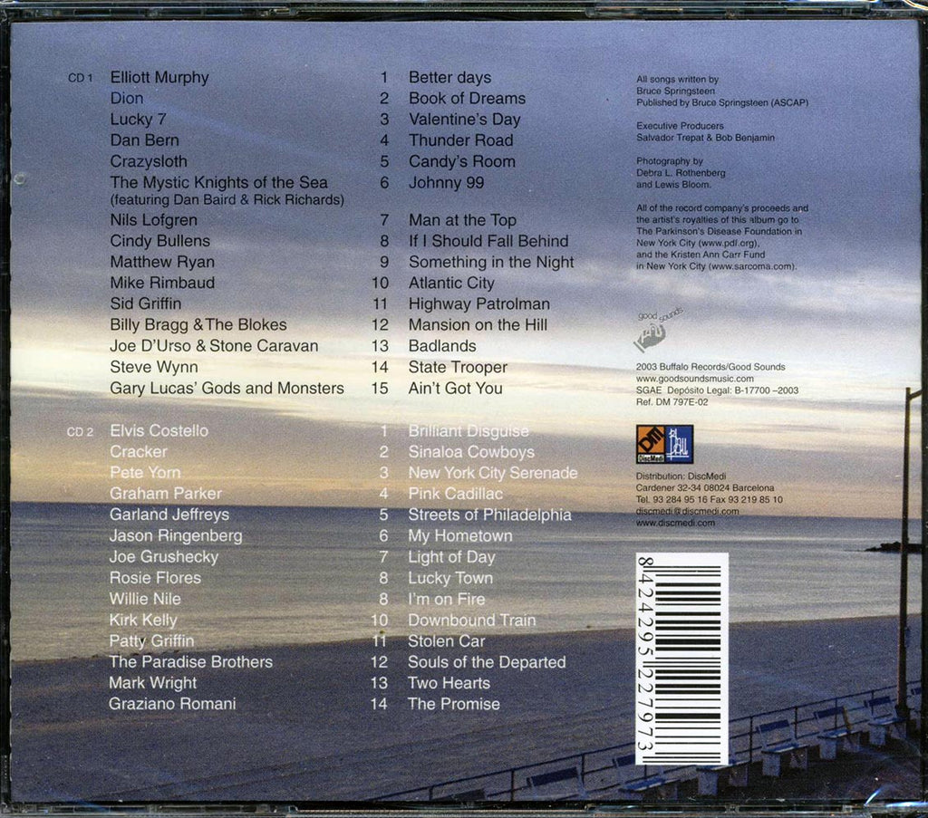 Elliott Murphy, Dion, Lucky 7, Etc. - Light Of Day: A Tribute To Bruce Springsteen (29 tracks) (2xCD) Music CD