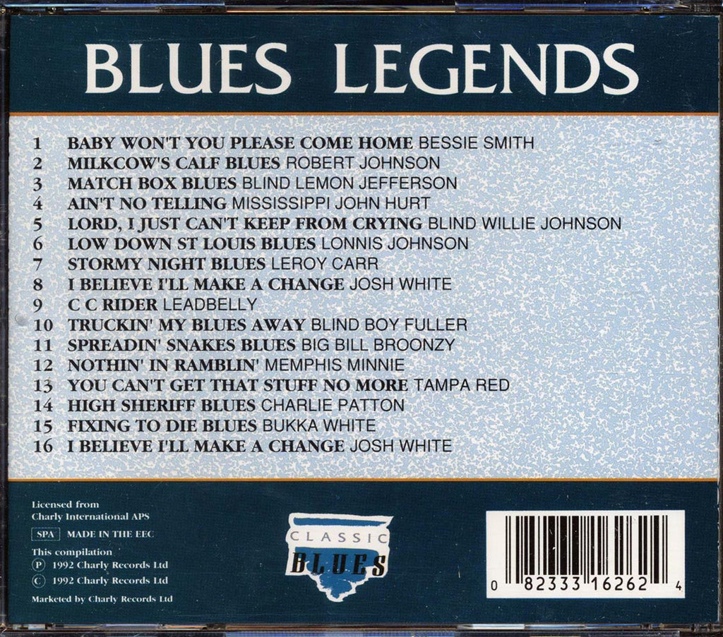 Robert Johnson, Blind Lemon Jefferson, Leadbelly, Etc. - Blues Legends: Low Down St. Louis Blues Music CD