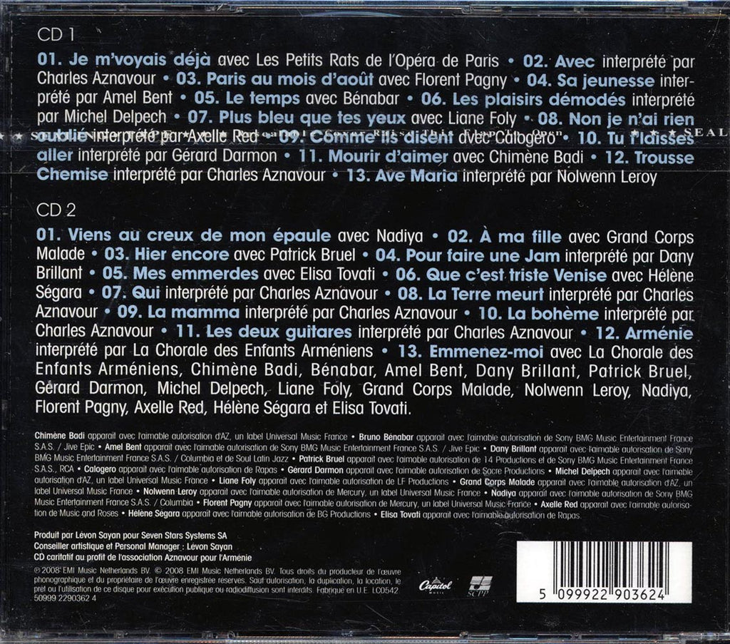Charles Aznavour - Charles Aznavour Et Ses Amis A L'opera Garnier (26 tracks) (2xCD) Music CD