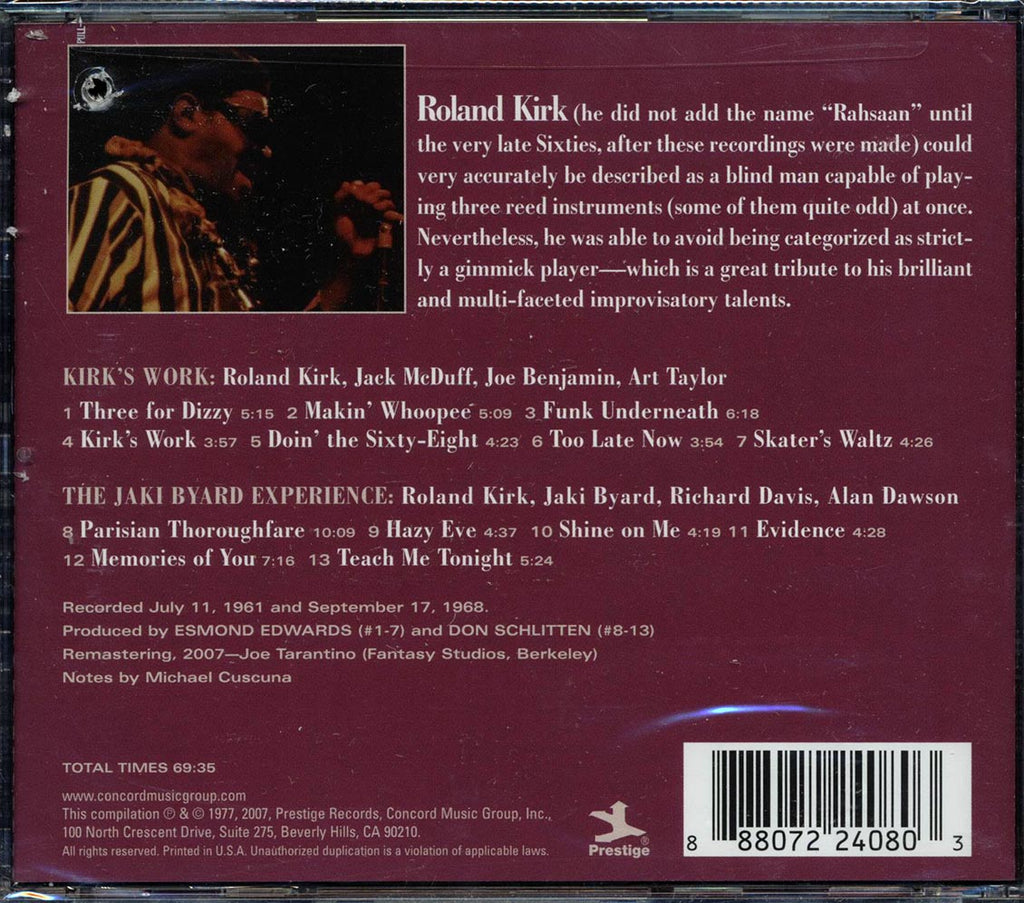 Roland Kirk - Pre-Rahsaan (marked/ltd stock) Music CD