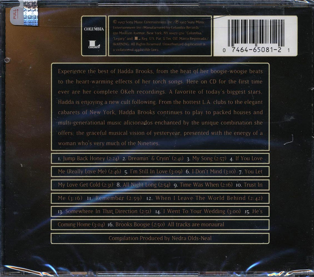 Hadda Brooks - Jump Back Honey: The Complete OKeh Sessions Music CD