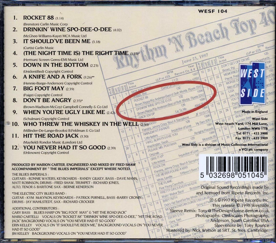 Nappy Brown, Kip Anderson - Best Of Both Worlds Music CD