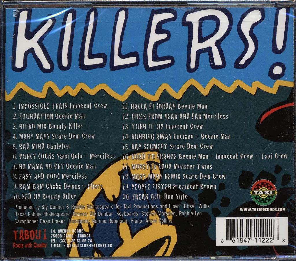 Prezident Brown, Yami Bolo, Capleton, Luciano, Etc. - Sly & Robbie Dance Hall Killers (20 tracks) Music CD