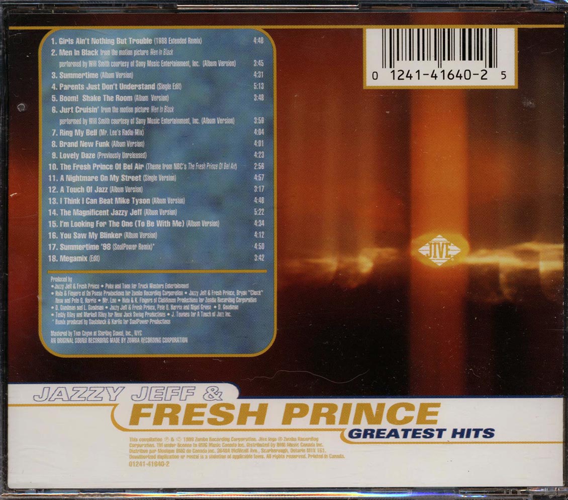 Jazzy Jeff, Fresh Prince - Greatest Hits Music CD