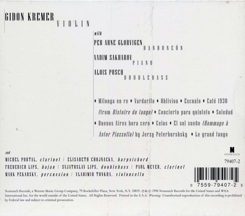 Gidon Kremer, Piazzolla - Hommage A Piazzolla Music CD