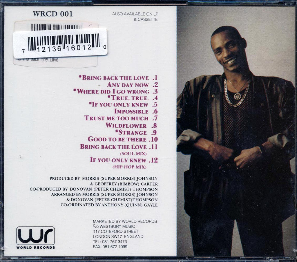 Sanchez - Bring Back The Love Music CD