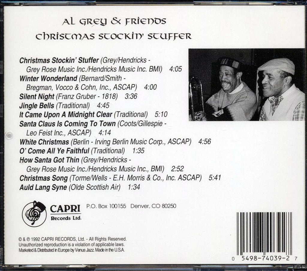 Al Grey & Friends - Christmas Stockin' Stuffer Music CD