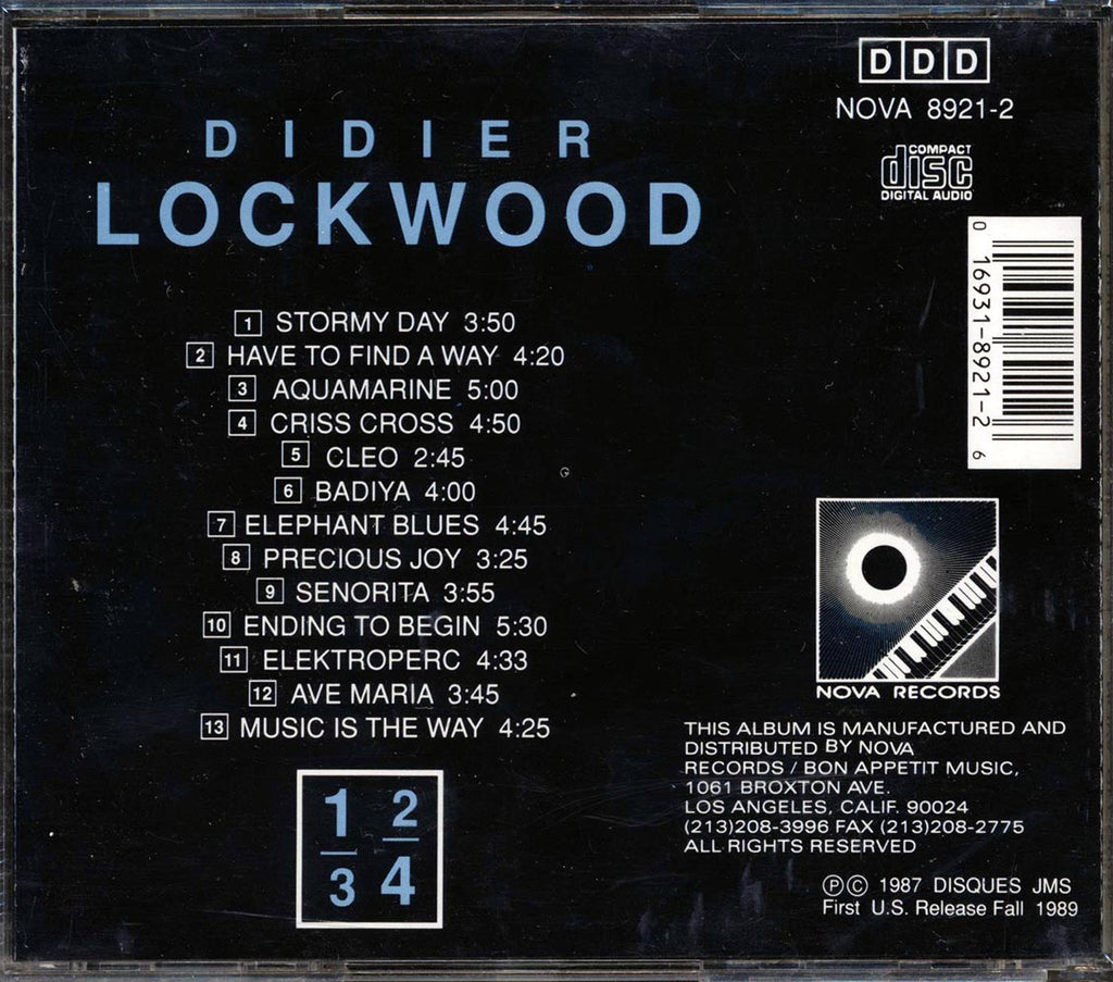 Didier Lockwood - 1 2 3 4 Music CD