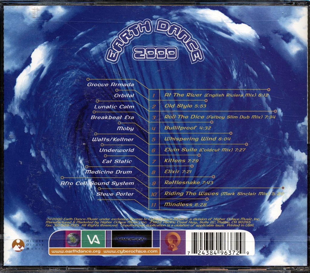 Groove Armada, Orbital, Lunatic Calm, Etc. - Earth Dance 2000: The Global Dance Party For Peace Music CD