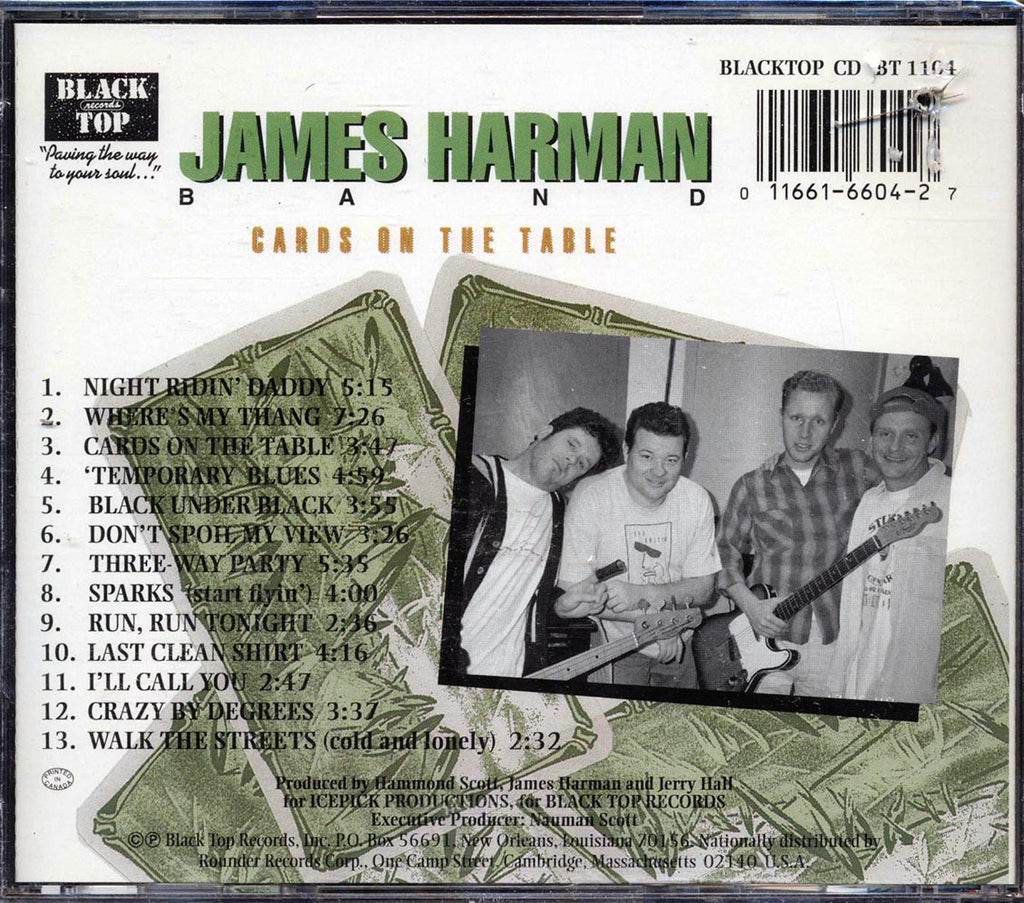 James Harman Band - Cards On The Table (marked/ltd stock) Music CD