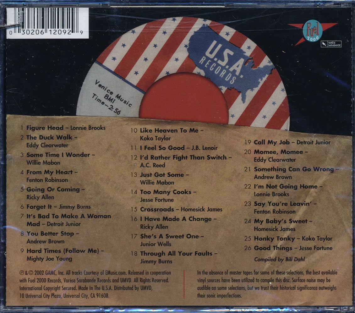 Junior Wells, Lonnie Brooks, Eddy Clearwater, Etc. - The USA Records Blues Story (26 tracks) (marked/ltd stock) (remastered) (24-bit mastering) Music CD