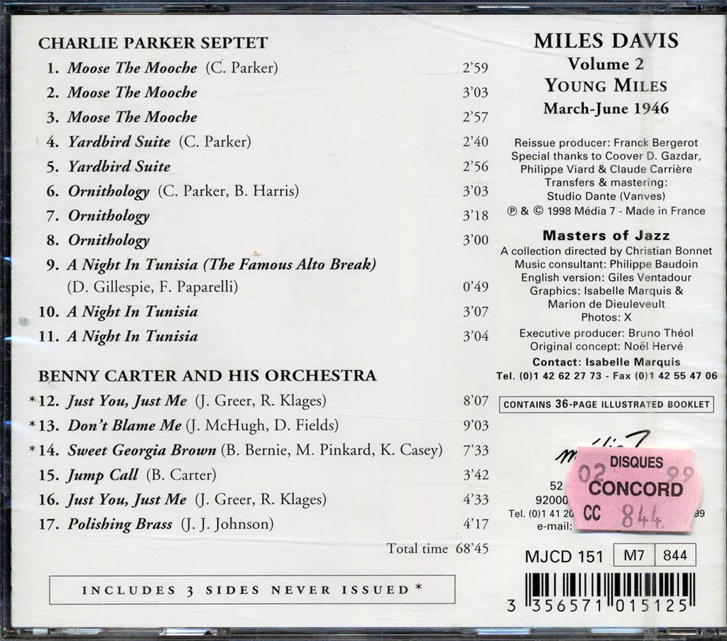 Miles Davis - Young Miles Volume 2: 1946 (incl. 36-page booklet) Music CD