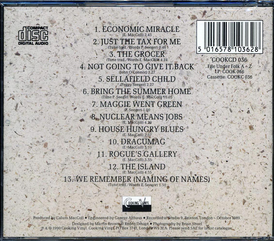 Ewan MacColl, Peggy Seeger - Naming Of Names Music CD