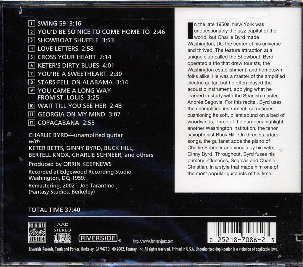 Charlie Byrd Trio - Byrd In The Wind (marked/ltd stock) Music CD