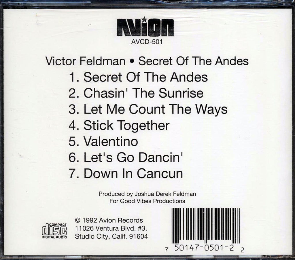 Victor Feldman - Secret Of The Andes Music CD