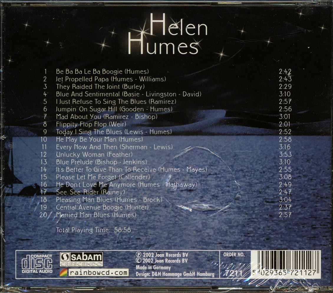 Helen Humes - Helen Humes (20 tracks) Music CD