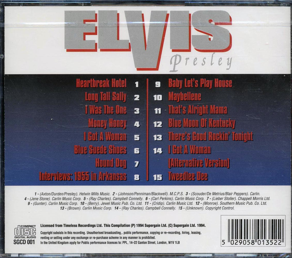 Elvis Presley Recorded Live 1955 Louisana Hayride - Elvis Presley Recorded Live 1955 Louisana Hayride Music CD
