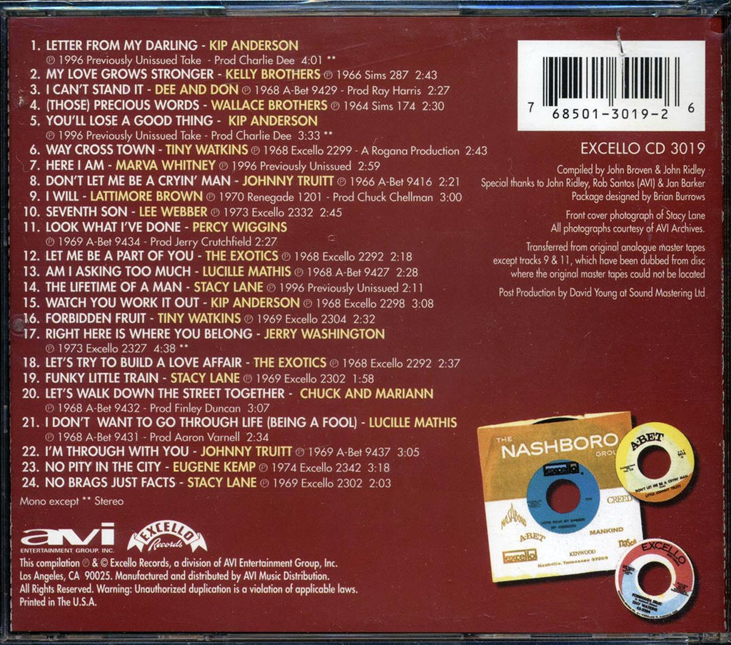 Kip Anderson, Kelly Brothers, Dee & Don, Etc. - The Heart Of Southern Soul Volume 2: No Brags Just Facts (24 tracks) Music CD