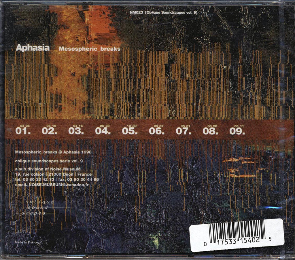 Aphasia - Mesospheric Breaks Music CD