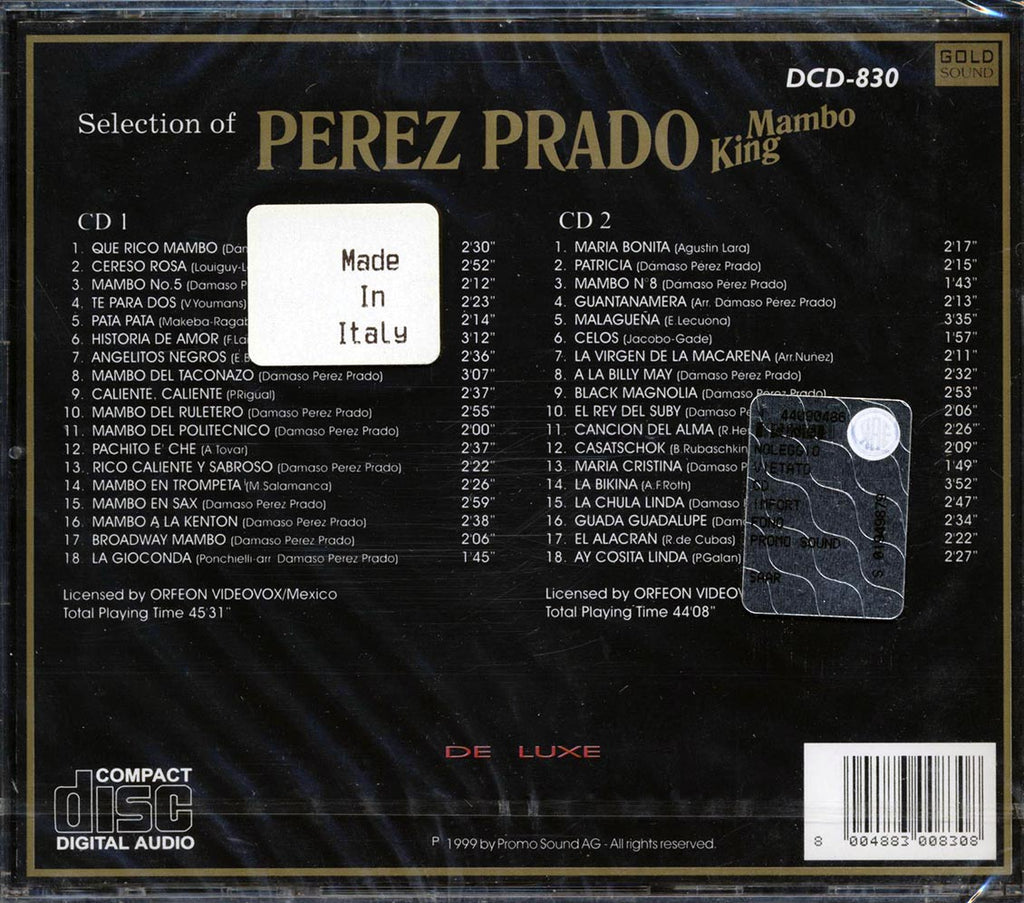 Perez Prado - Selection Of Perez Prado: Mambo King (36 tracks) (2xCD) Music CD