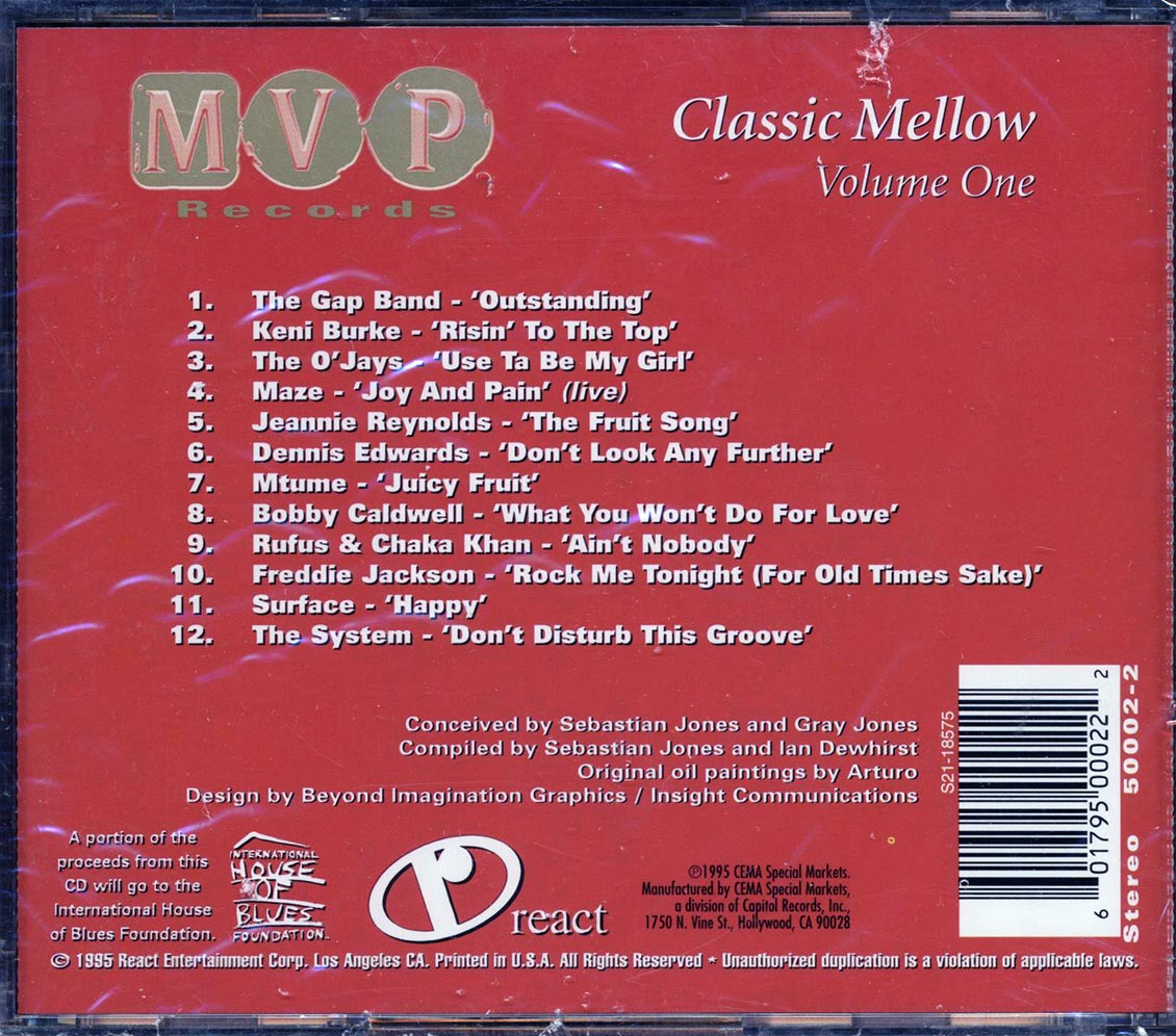 The Gap Band, Maze, The O'Jays, Etc. - Classic Mellow Volume 1 Music CD