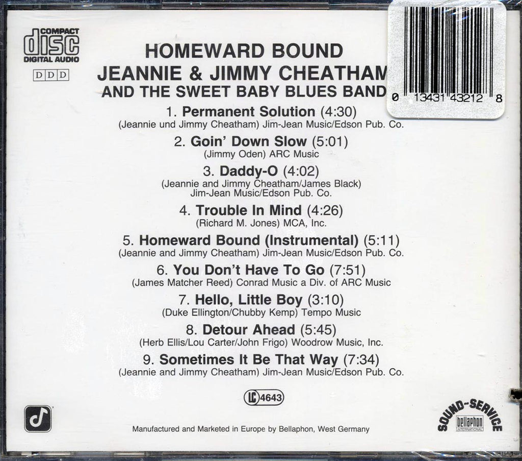 Jeannie & Jimmy Cheatham - Homeward Bound (marked/ltd stock) Music CD